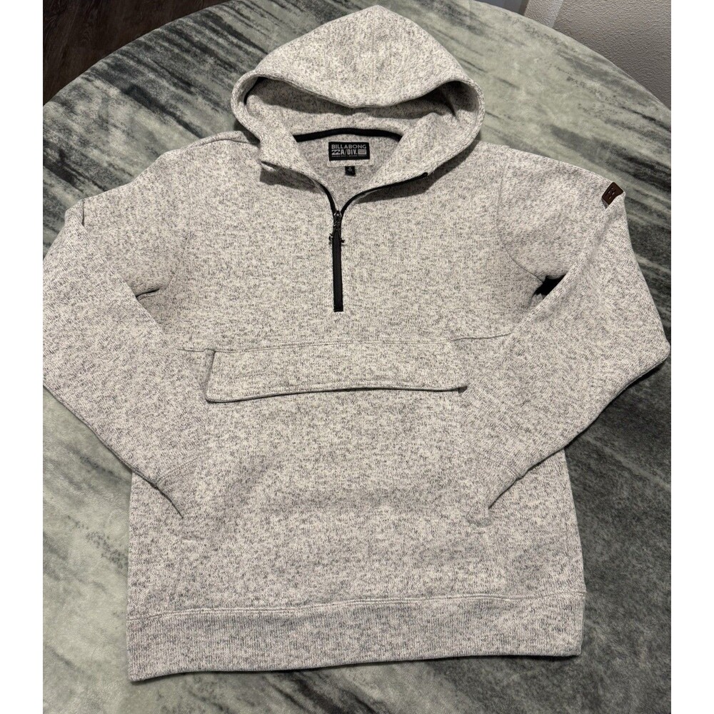 Men’s Y2k Gray Billabong Adventure Division Boundary Half-Zip White Medium